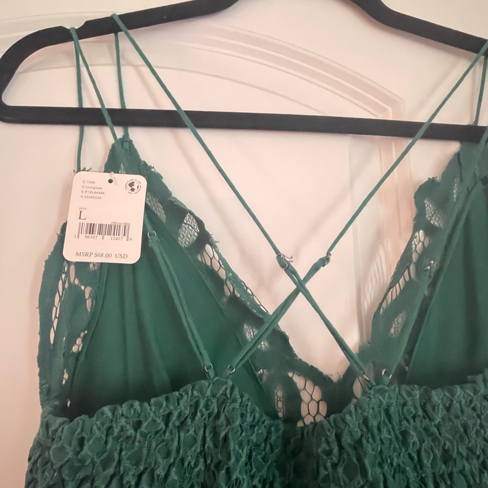 Free People Intimates Babydoll Lace / Cotton Tank Large